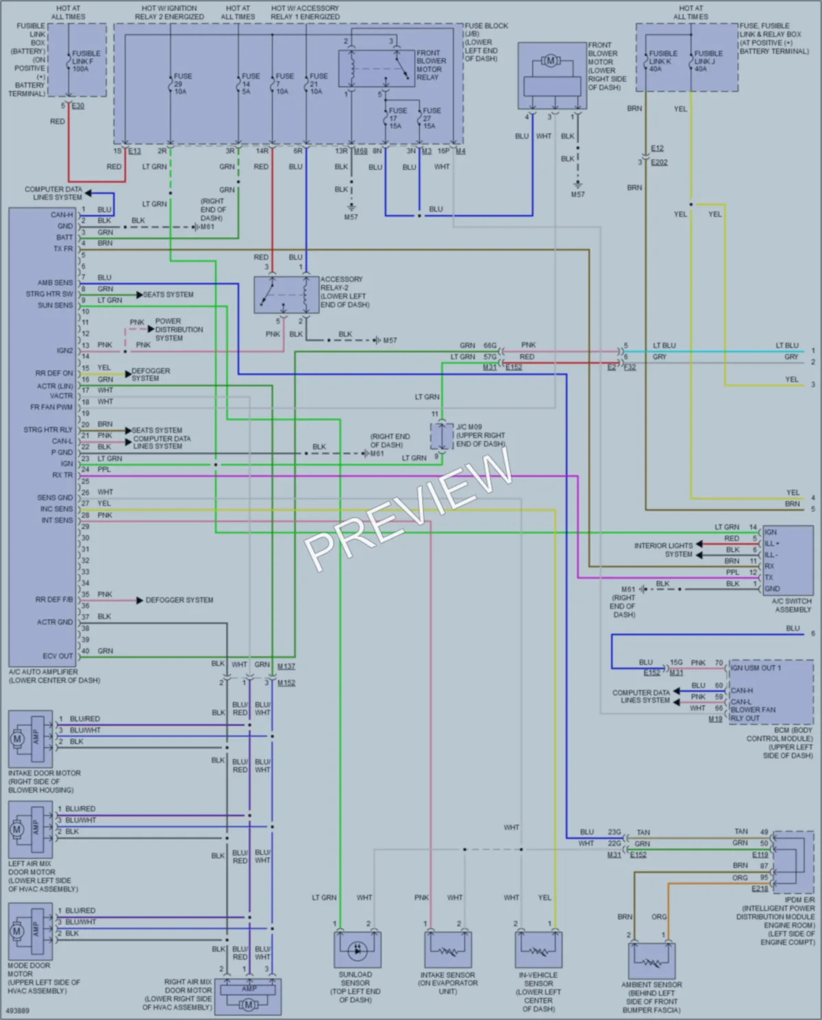 2016 Nissan MuranoHybrid Air Conditioning wiring diagram preview