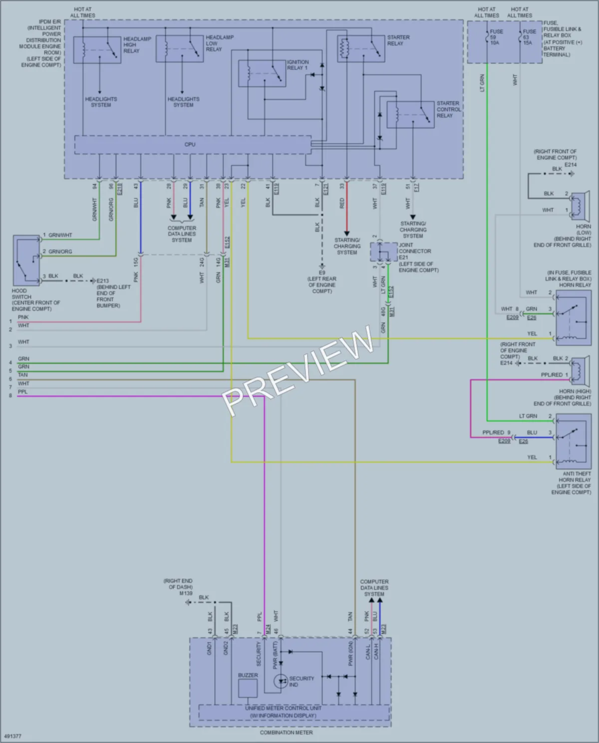 2016 Nissan MuranoHybrid Anti Theft wiring diagram preview
