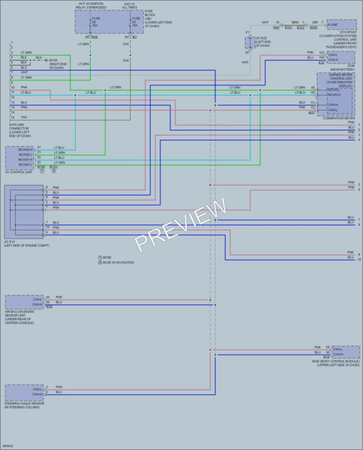 2016 Nissan MuranoHybrid Computer Data Lines wiring diagram preview