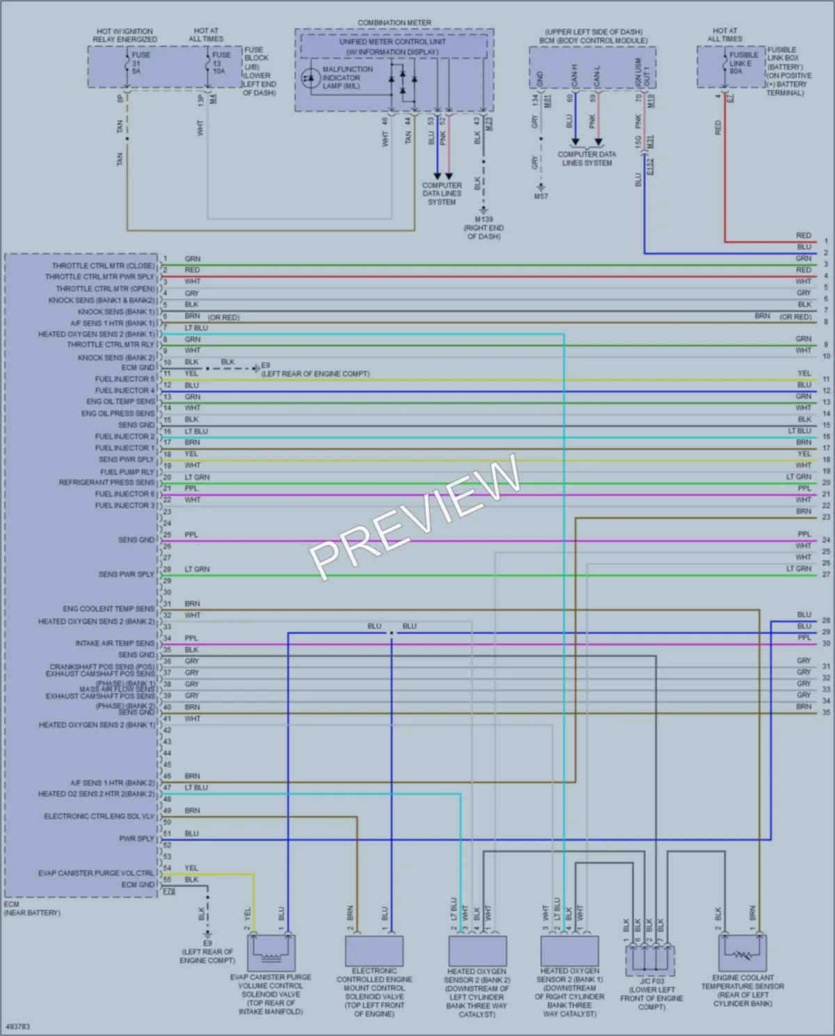 2016 Nissan MuranoHybrid Engine Performance wiring diagram preview