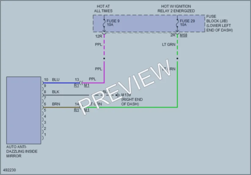 2016 Nissan MuranoHybrid Power Mirrors wiring diagram preview