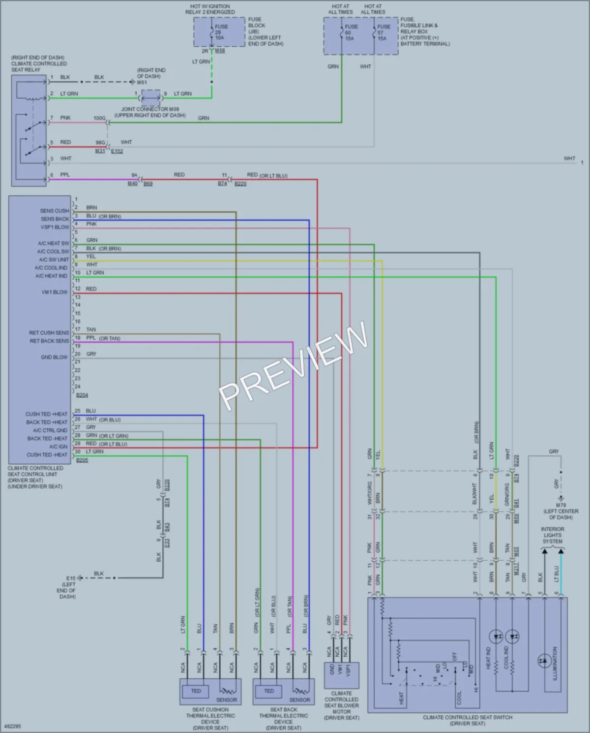 2016 Nissan MuranoHybrid Power Seats wiring diagram preview