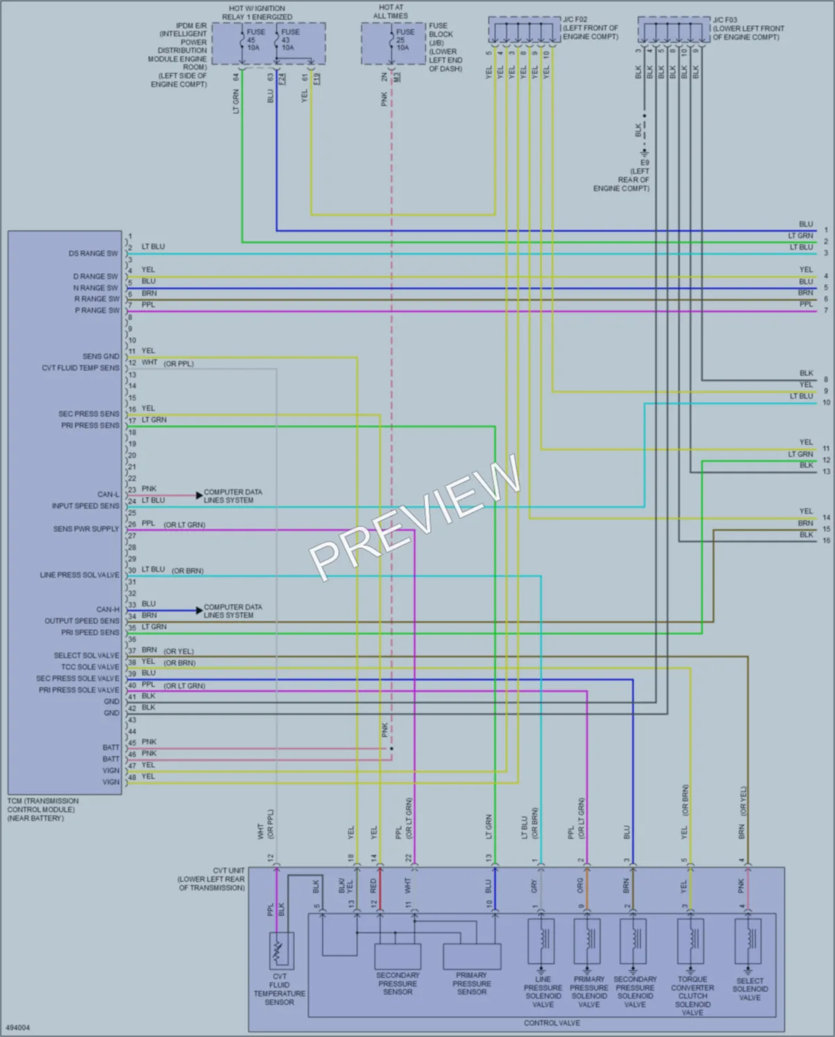 2016 Nissan MuranoHybrid Transmission wiring diagram preview