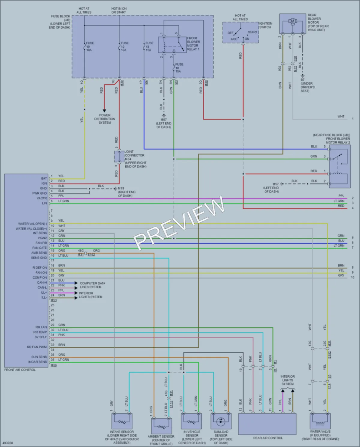 2016 Nissan NV1500 Air Conditioning wiring diagram preview
