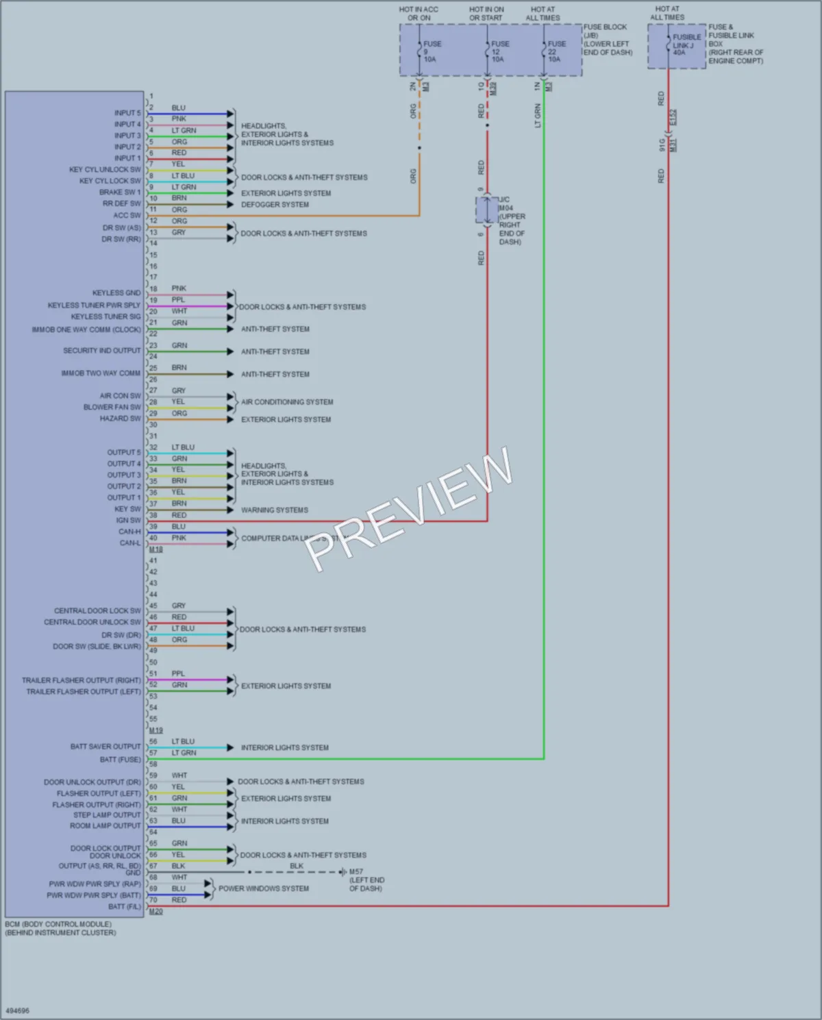2016 Nissan NV1500 Body Control Modules wiring diagram preview