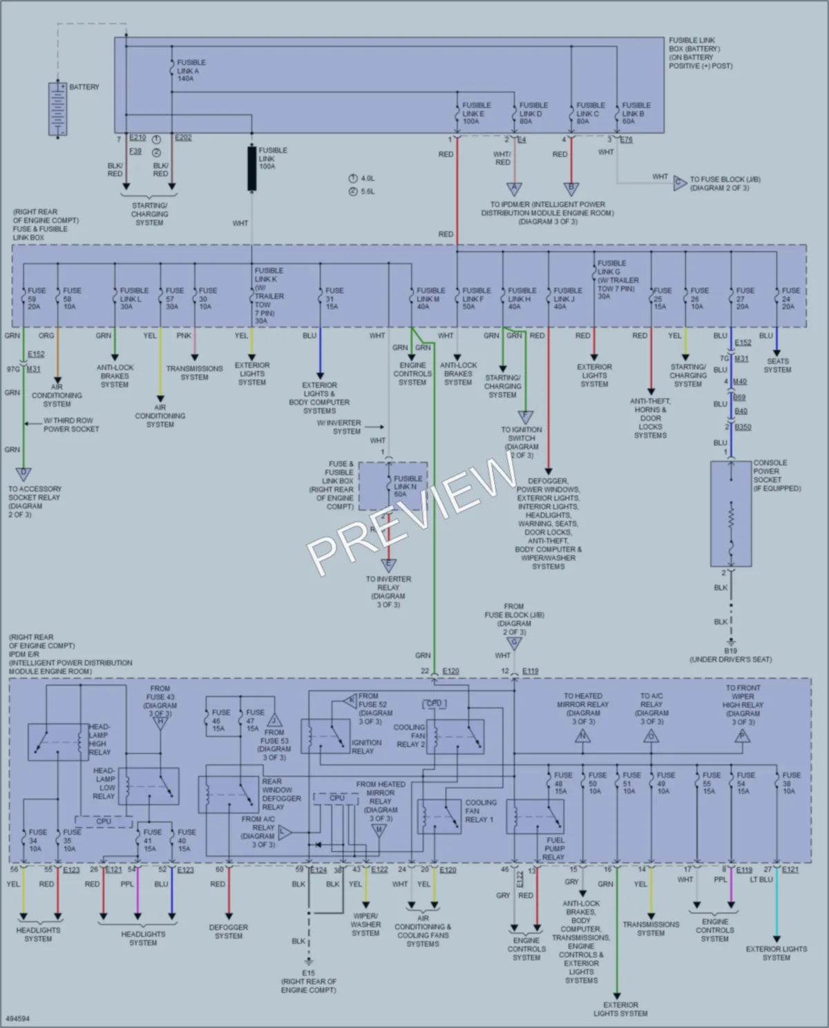 2016 Nissan NV1500 Power Distribution wiring diagram preview