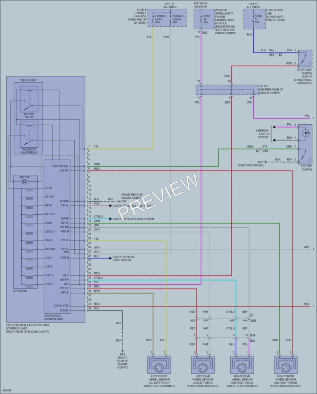 2016 Nissan NV200 Anti Lock Brakes wiring diagram preview