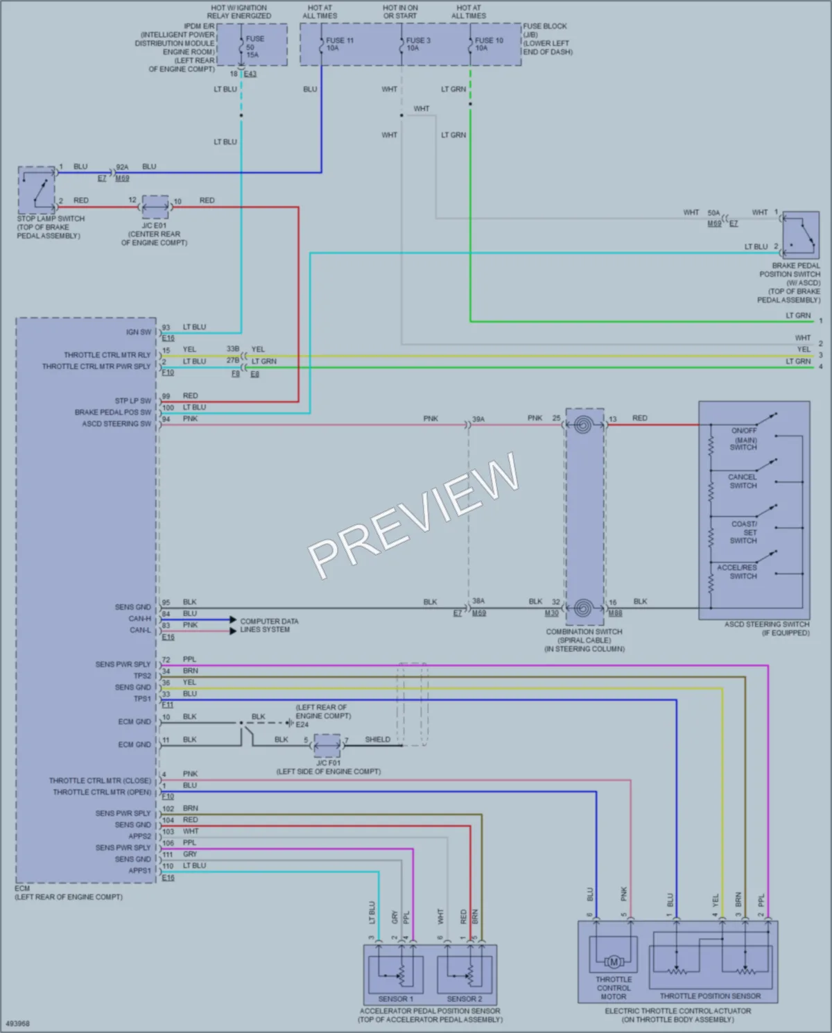 2016 Nissan NV200 Cruise Control wiring diagram preview