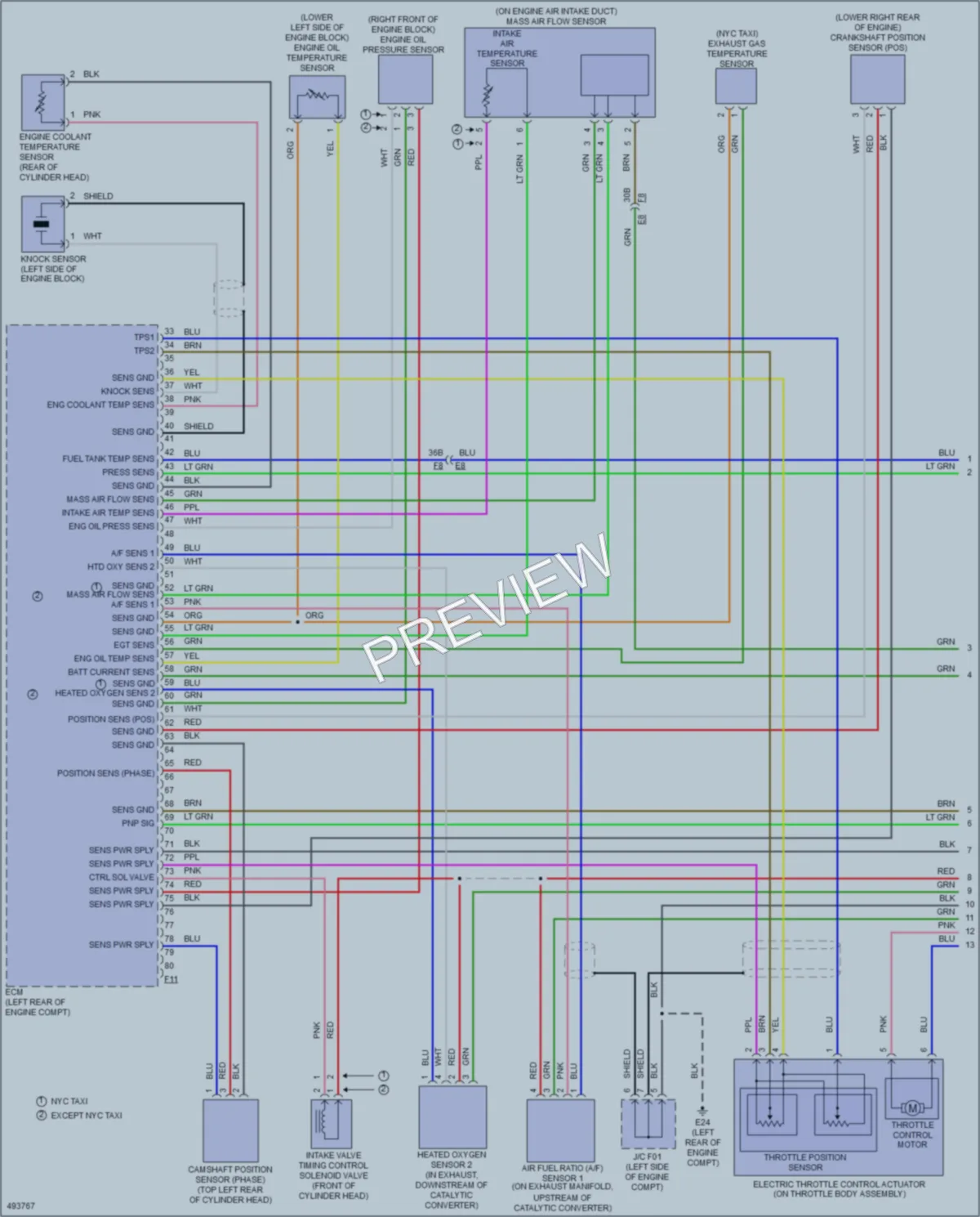 2016 Nissan NV200 Engine Performance wiring diagram preview