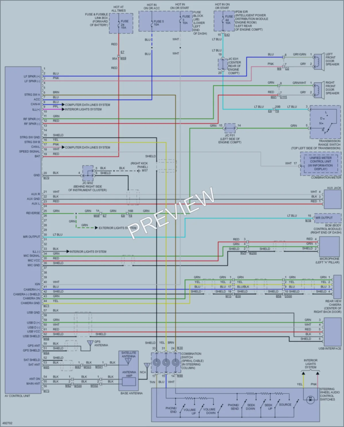 2016 Nissan NV200 Radio wiring diagram preview