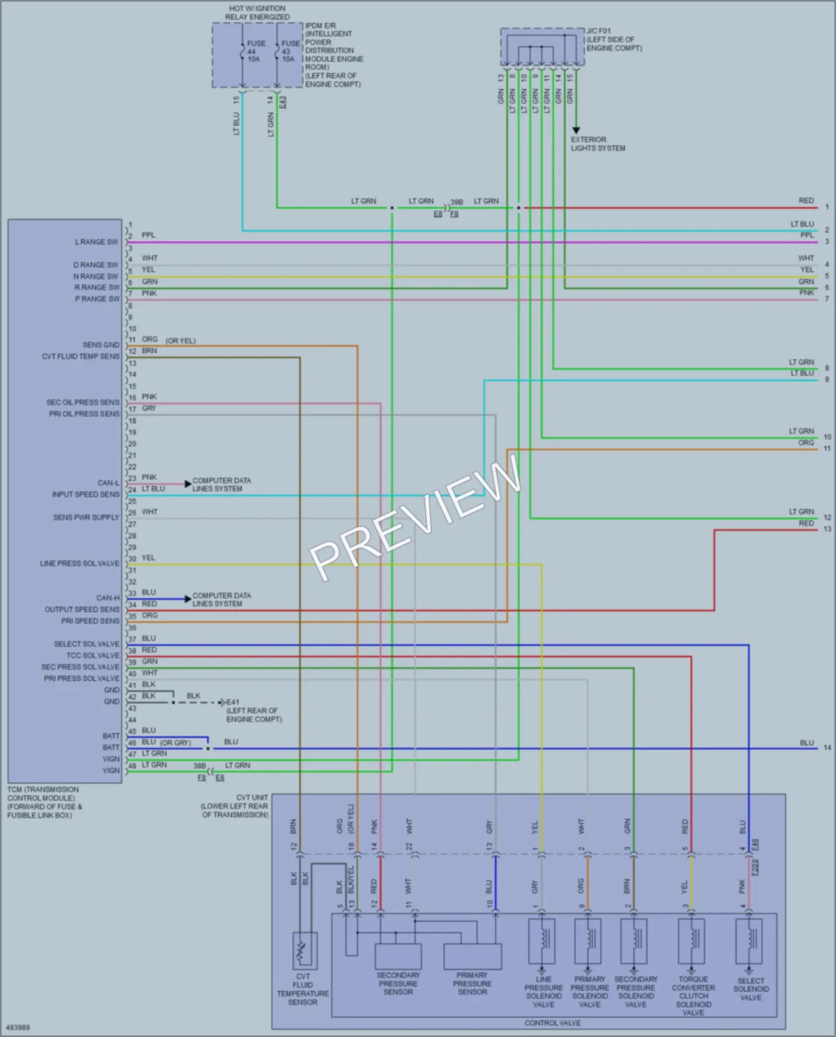 2016 Nissan NV200 Transmission wiring diagram preview