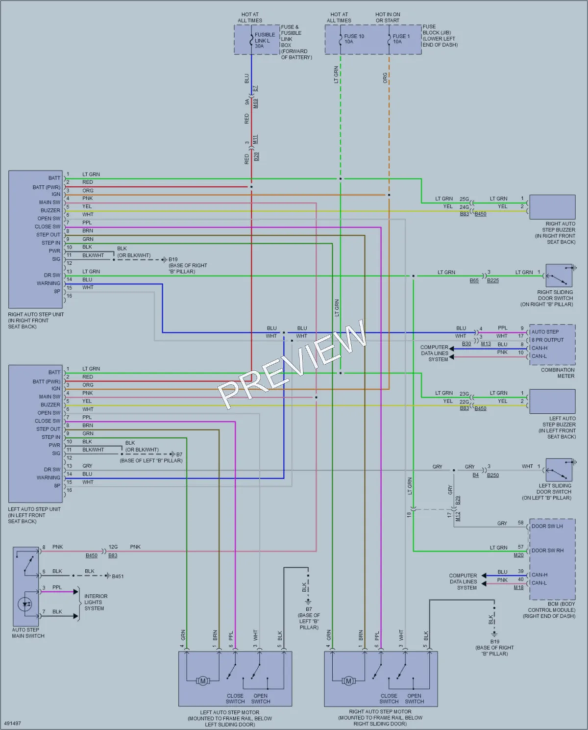 2016 Nissan NV200 Trunk Tailgate Fuel Door wiring diagram preview