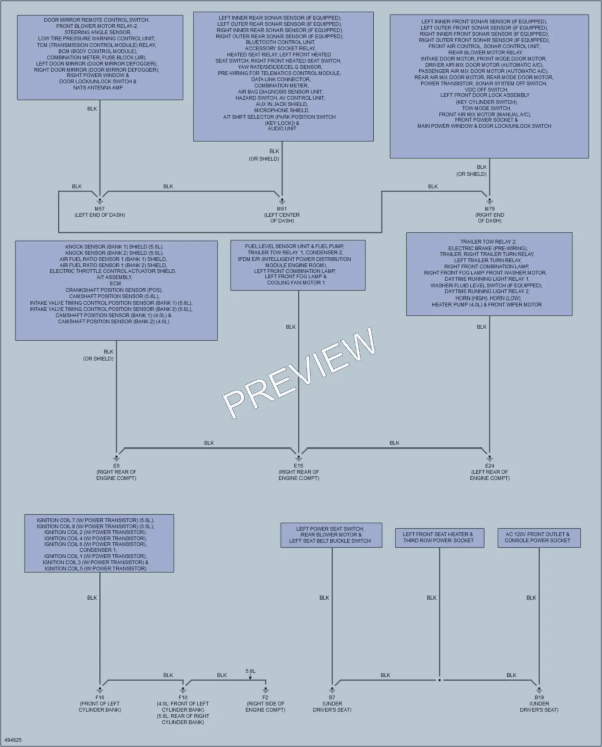 2016 Nissan NV2500HD Ground Distribution wiring diagram preview