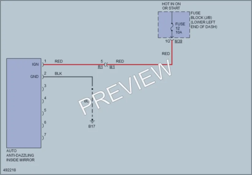 2016 Nissan NV3500HD Power Mirrors wiring diagram preview