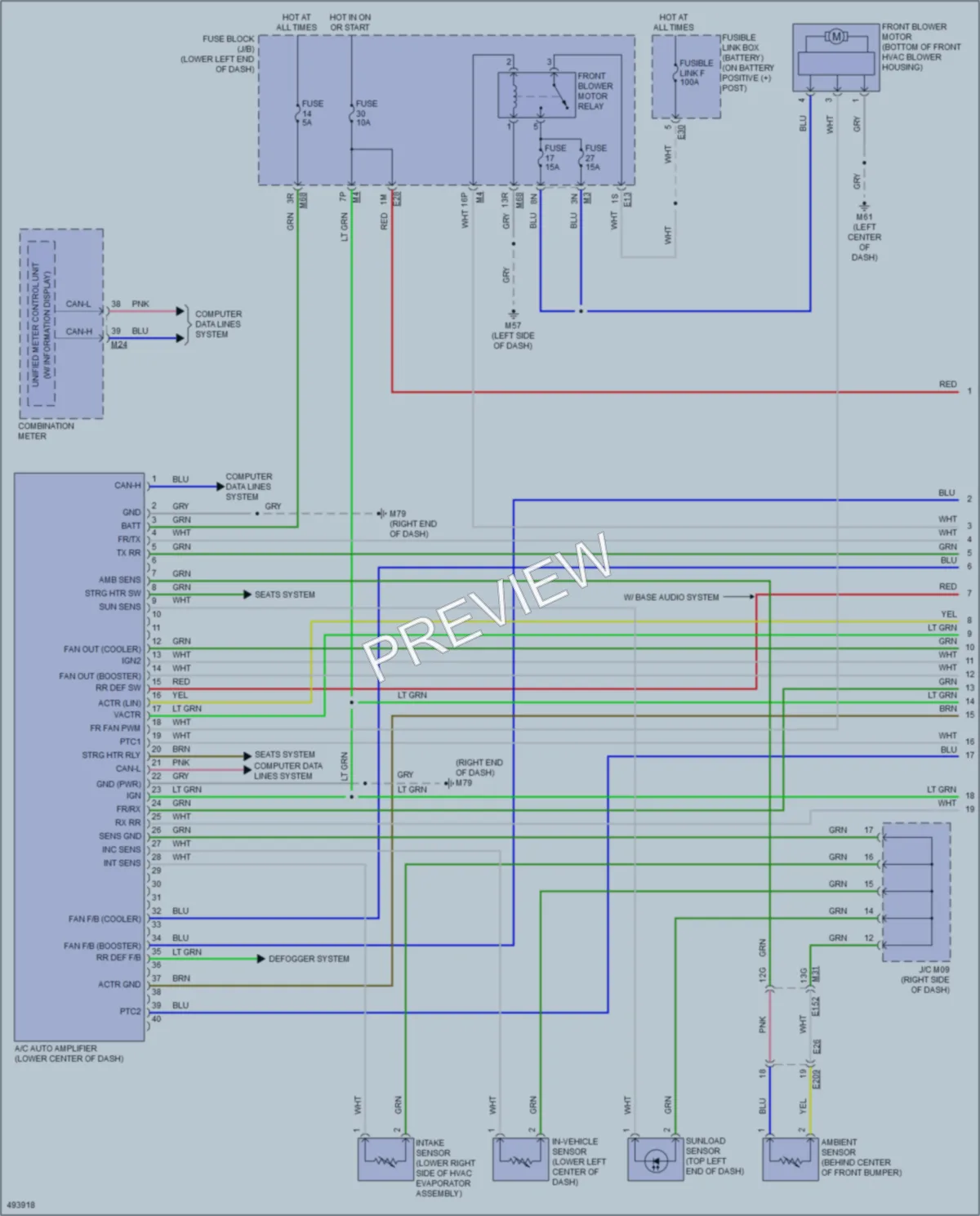2016 Nissan Pathfinder Air Conditioning wiring diagram preview