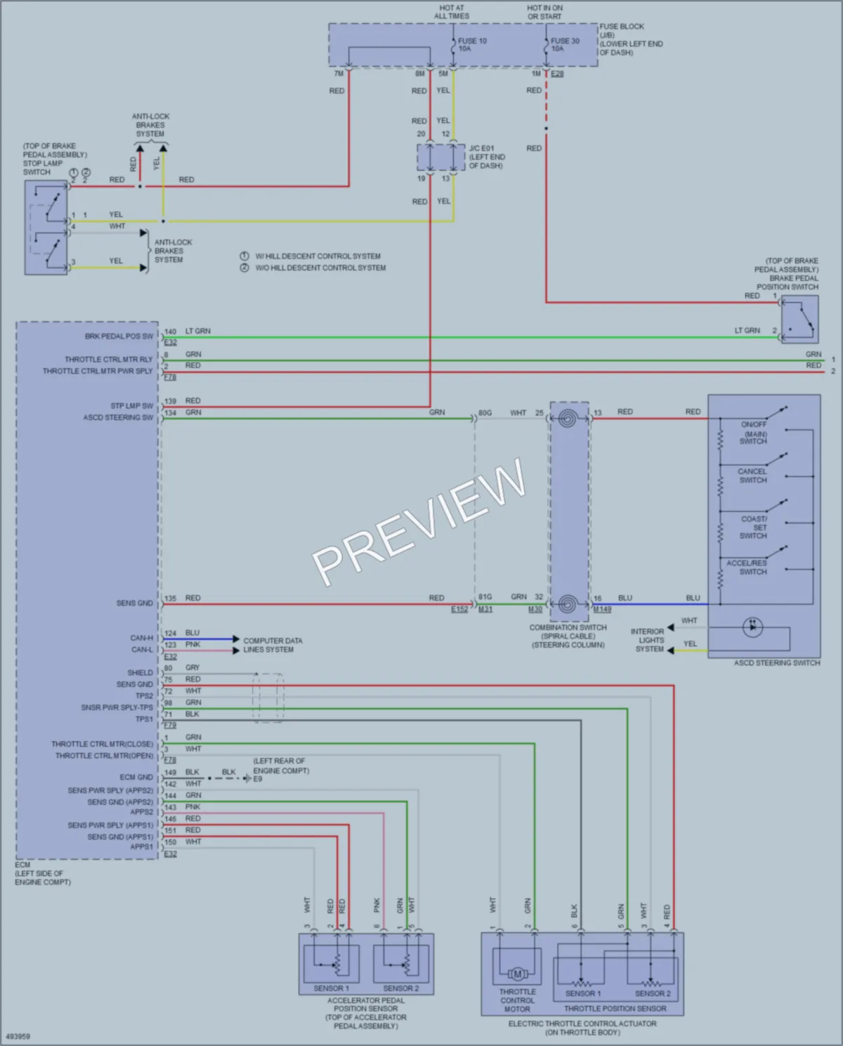 2016 Nissan Pathfinder Cruise Control wiring diagram preview