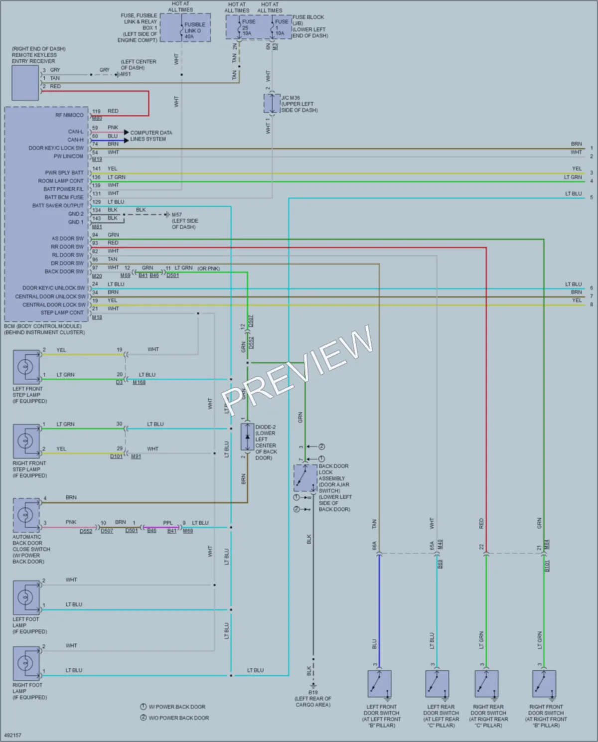 2016 Nissan Pathfinder Interior Lights wiring diagram preview
