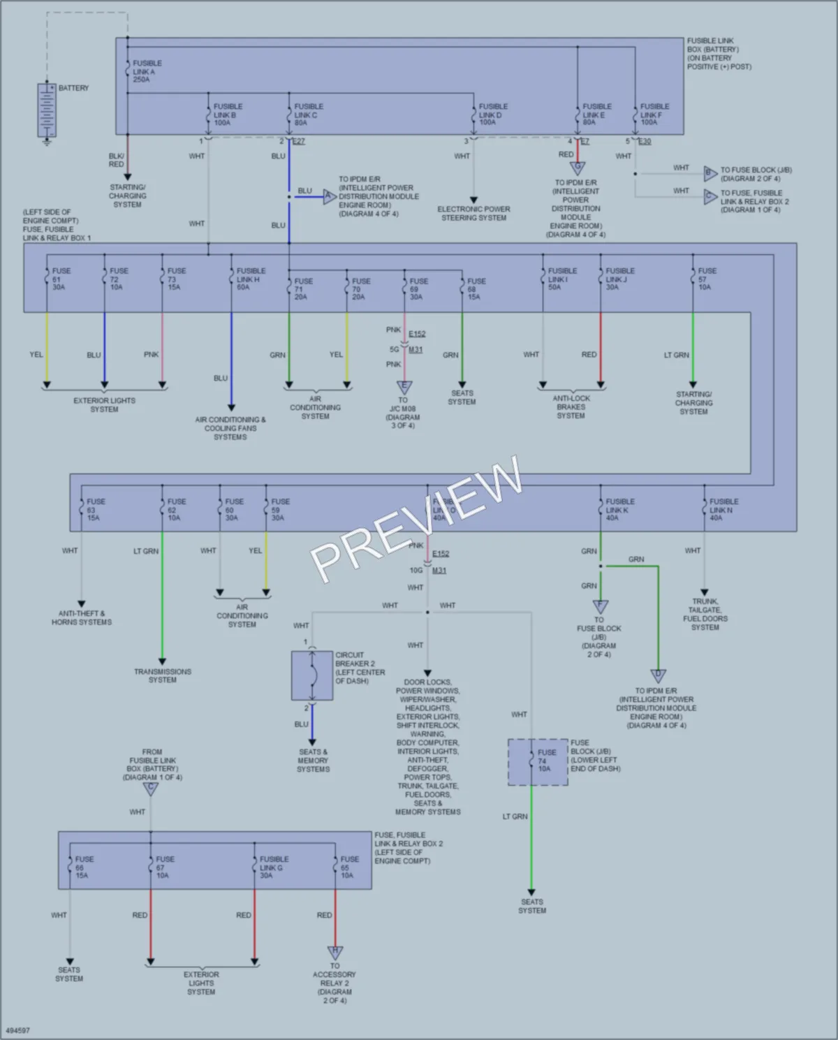 2016 Nissan Pathfinder Power Distribution wiring diagram preview