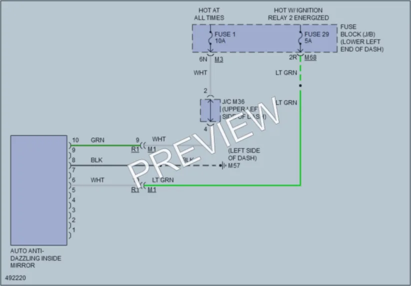 2016 Nissan Pathfinder Power Mirrors wiring diagram preview
