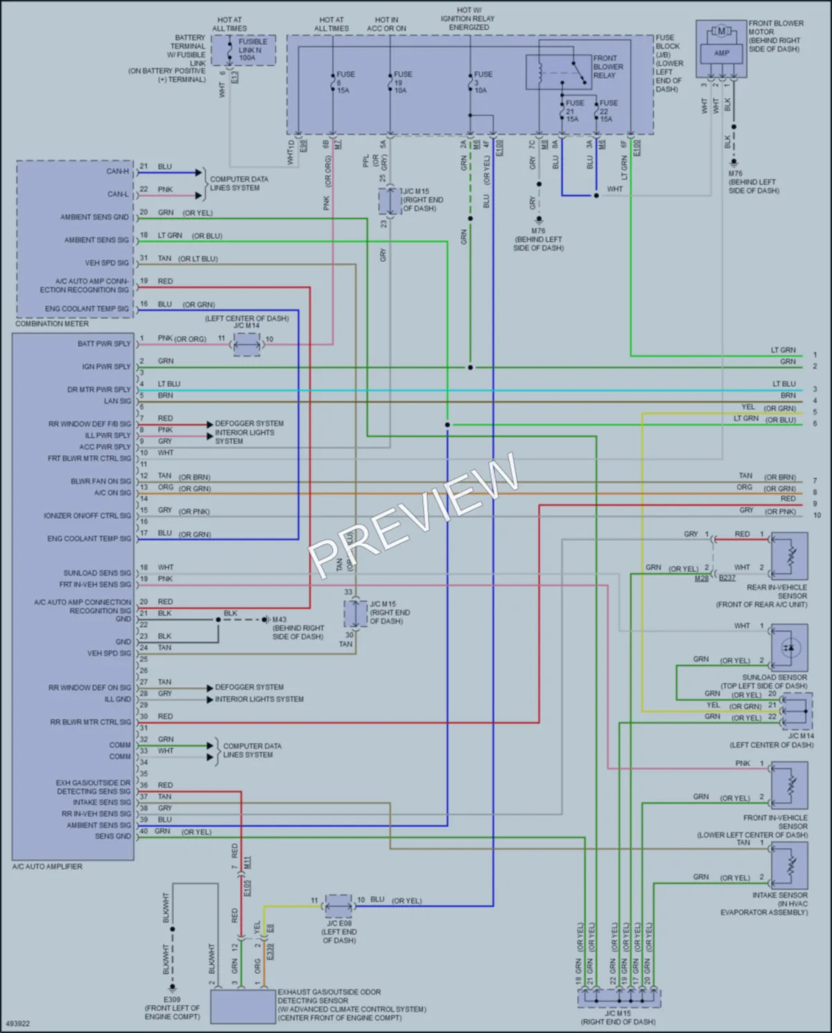 2016 Nissan Quest Air Conditioning wiring diagram preview