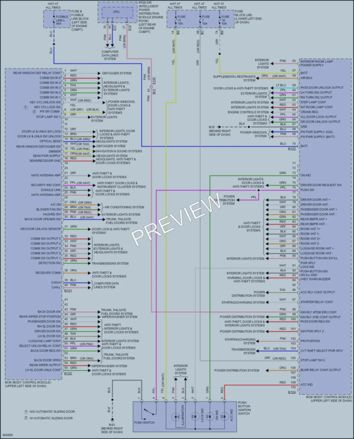 2016 Nissan Quest Body Control Modules wiring diagram preview