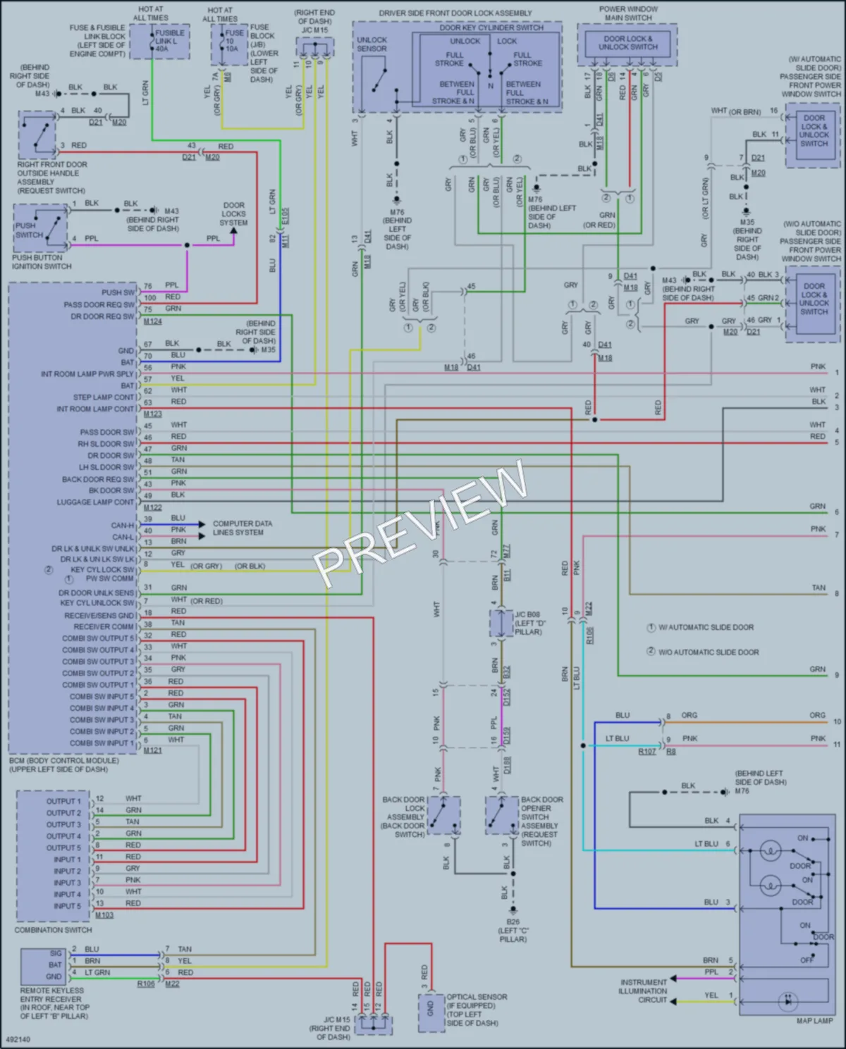 2016 Nissan Quest Interior Lights wiring diagram preview