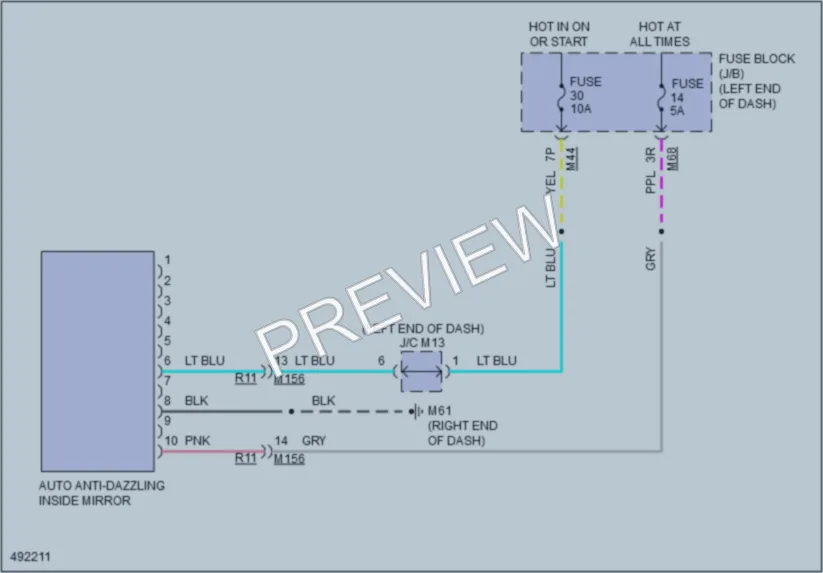 2016 Nissan Rogue Power Mirrors wiring diagram preview