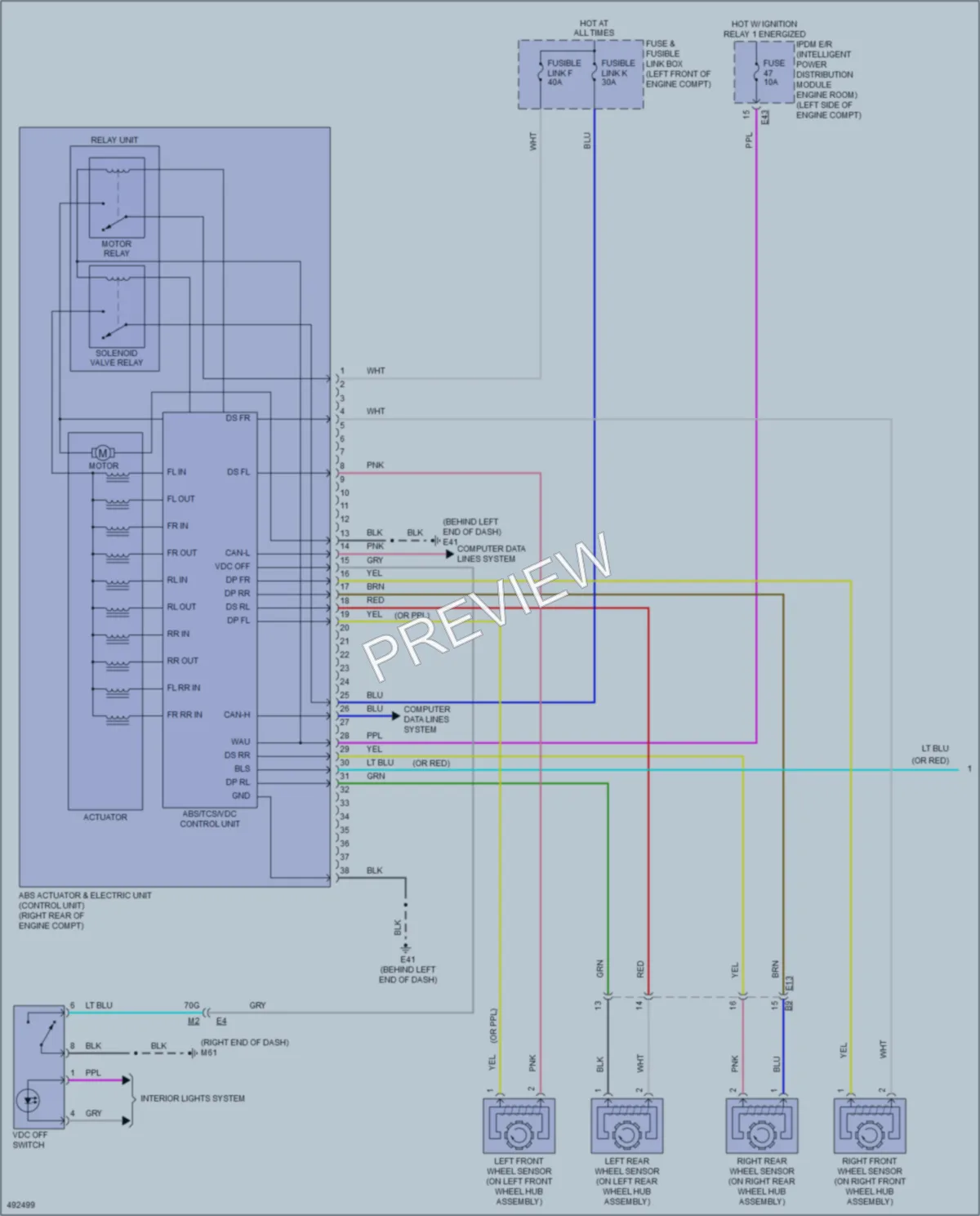 2016 Nissan Sentra Anti Lock Brakes wiring diagram preview