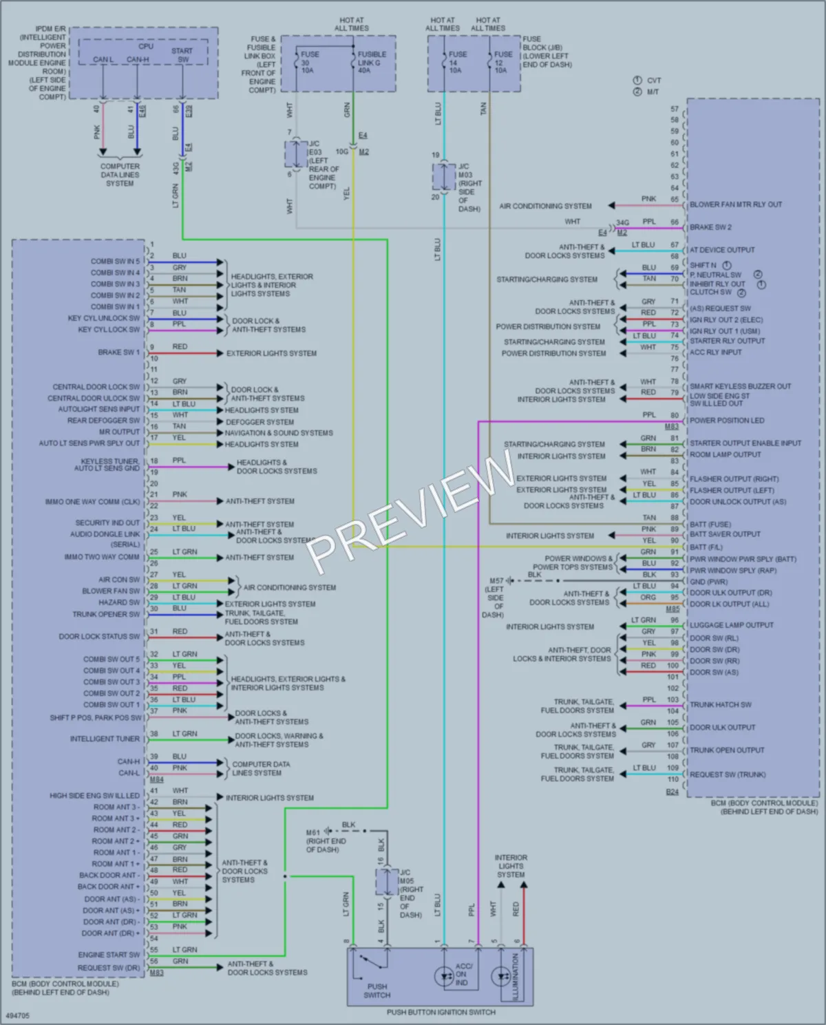 2016 Nissan Sentra Body Control Modules wiring diagram preview
