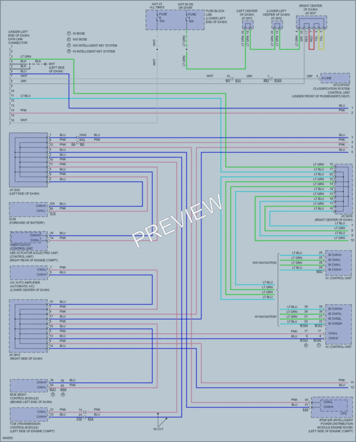 2016 Nissan Sentra Computer Data Lines wiring diagram preview