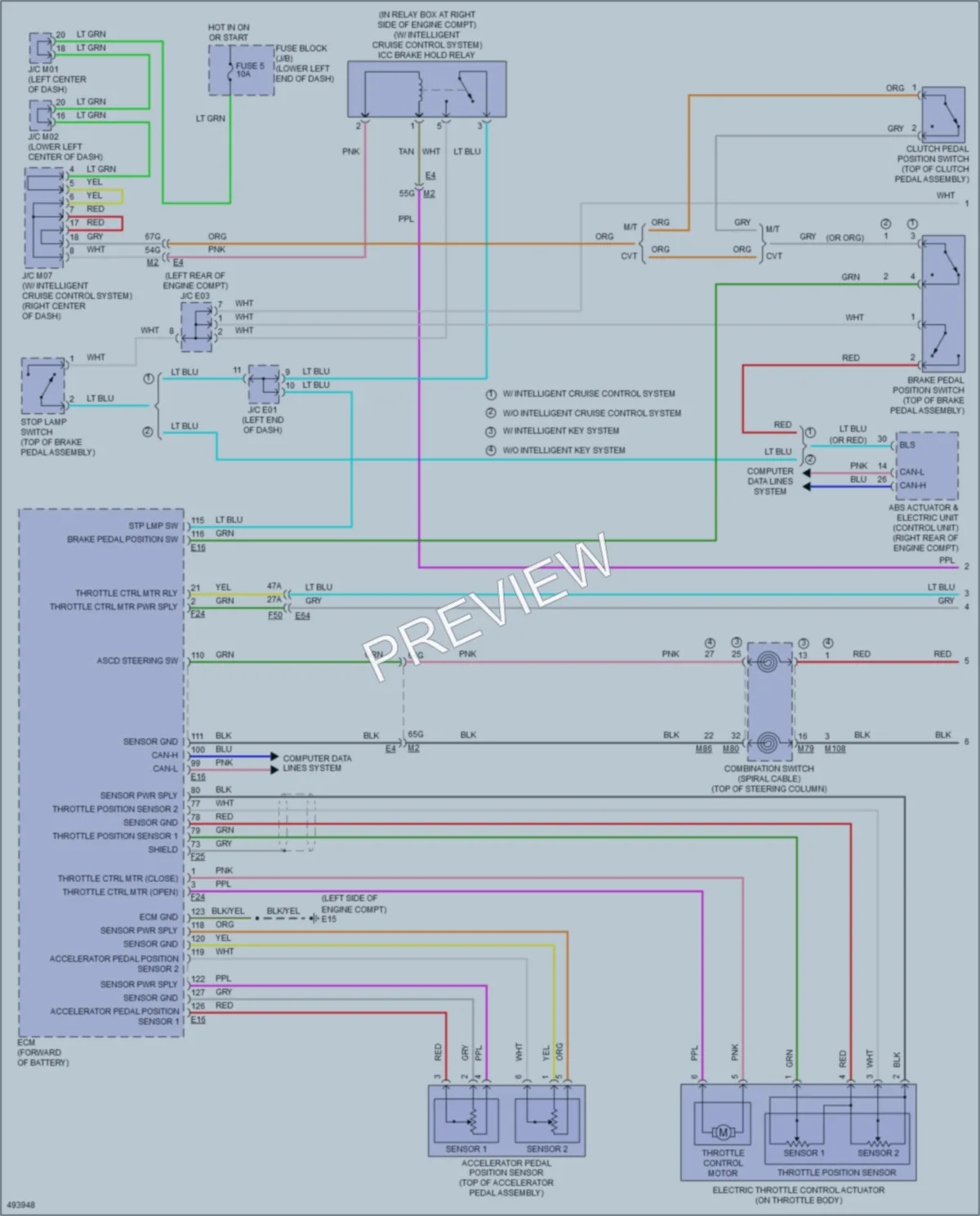 2016 Nissan Sentra Cruise Control wiring diagram preview