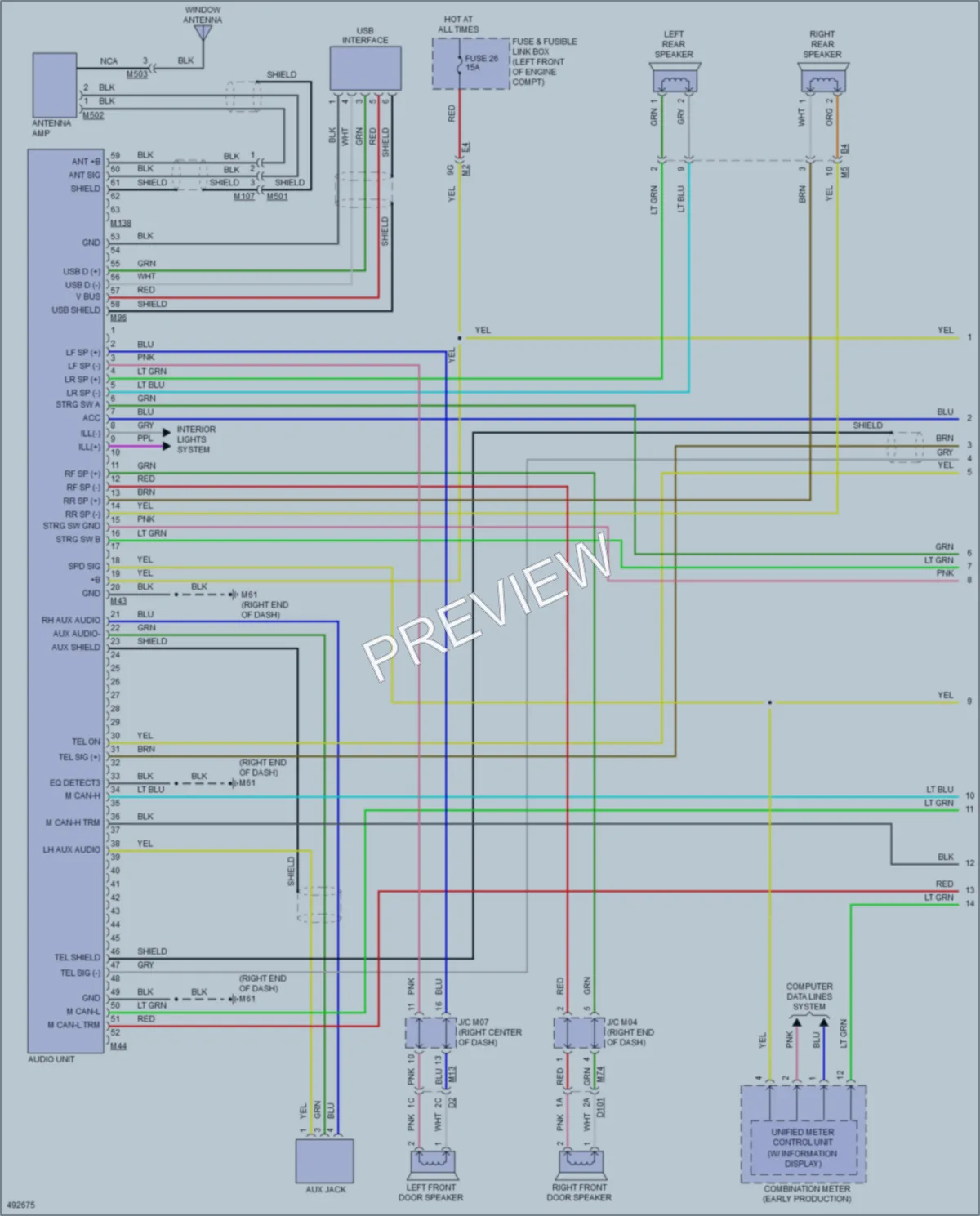 2016 Nissan Sentra Radio wiring diagram preview