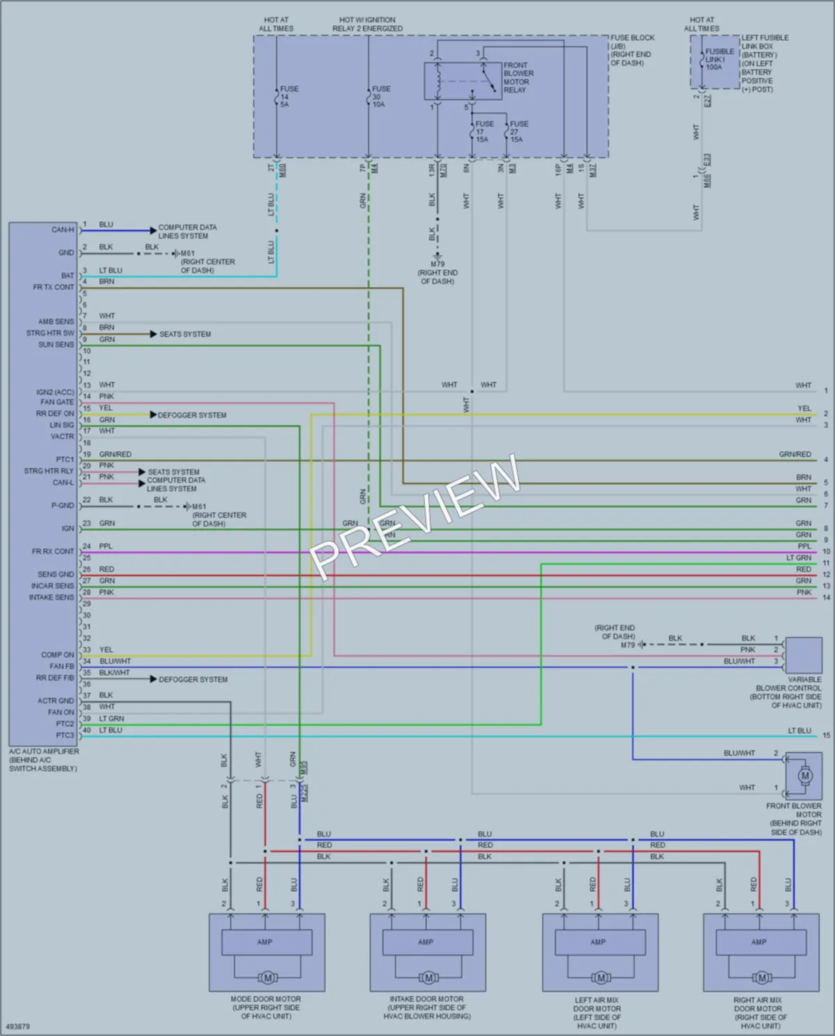 2016 Nissan TitanXD Air Conditioning wiring diagram preview