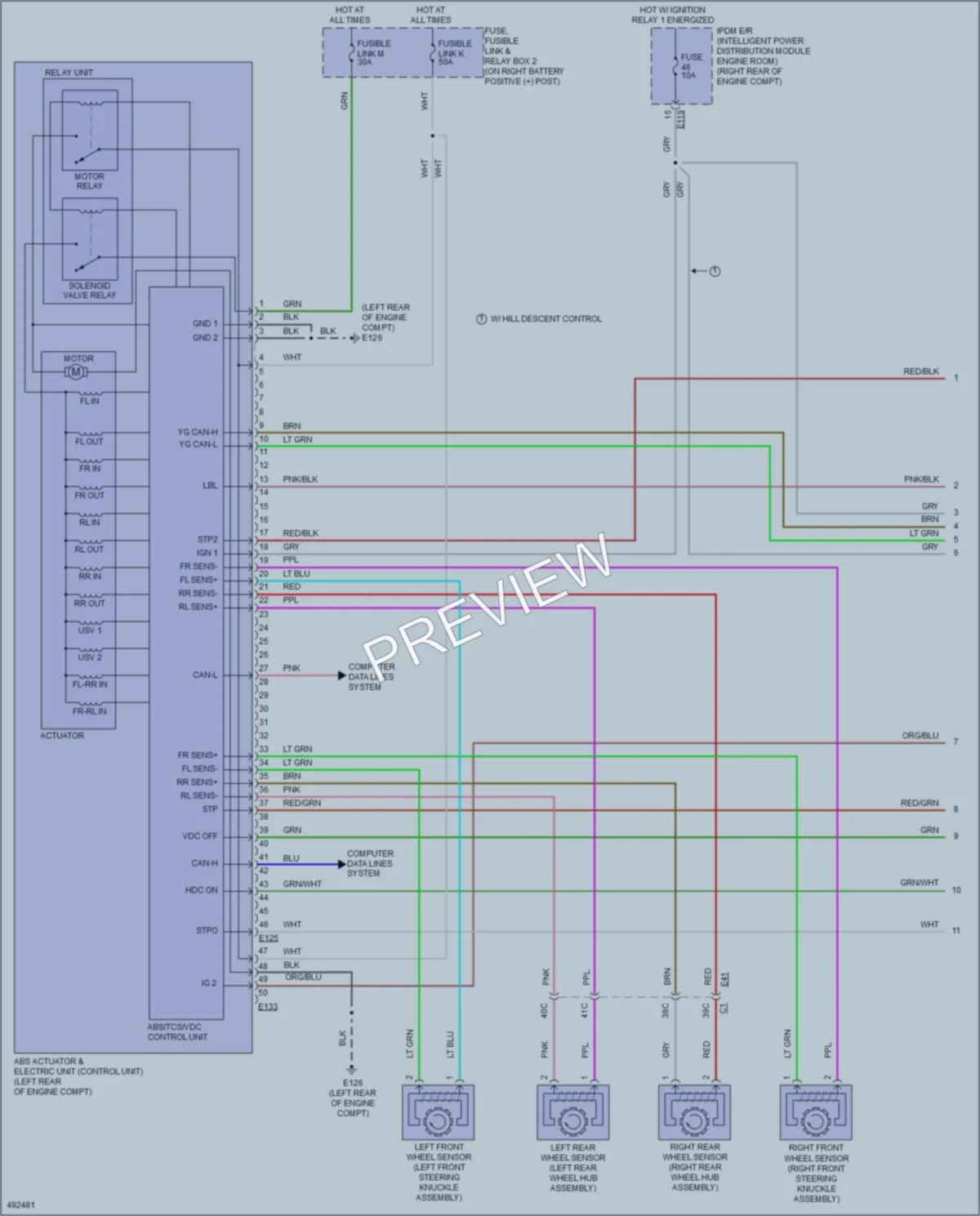 2016 Nissan TitanXD Anti Lock Brakes wiring diagram preview