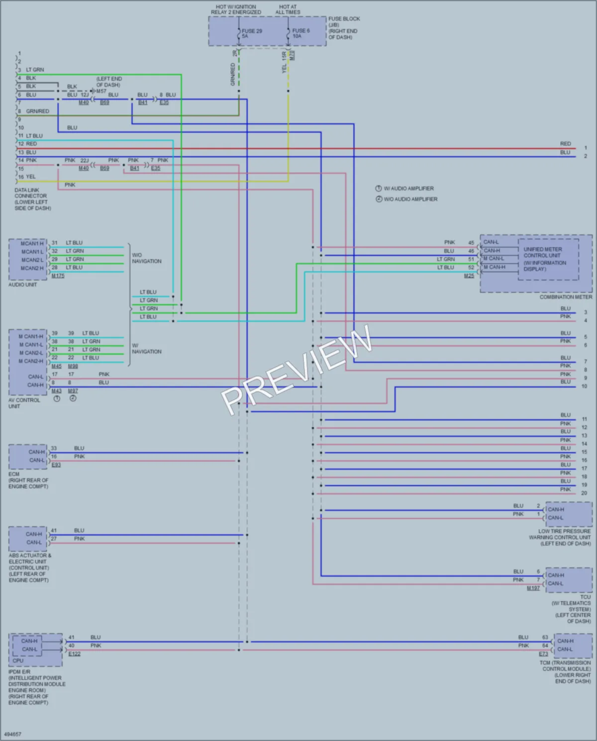 2016 Nissan TitanXD Computer Data Lines wiring diagram preview