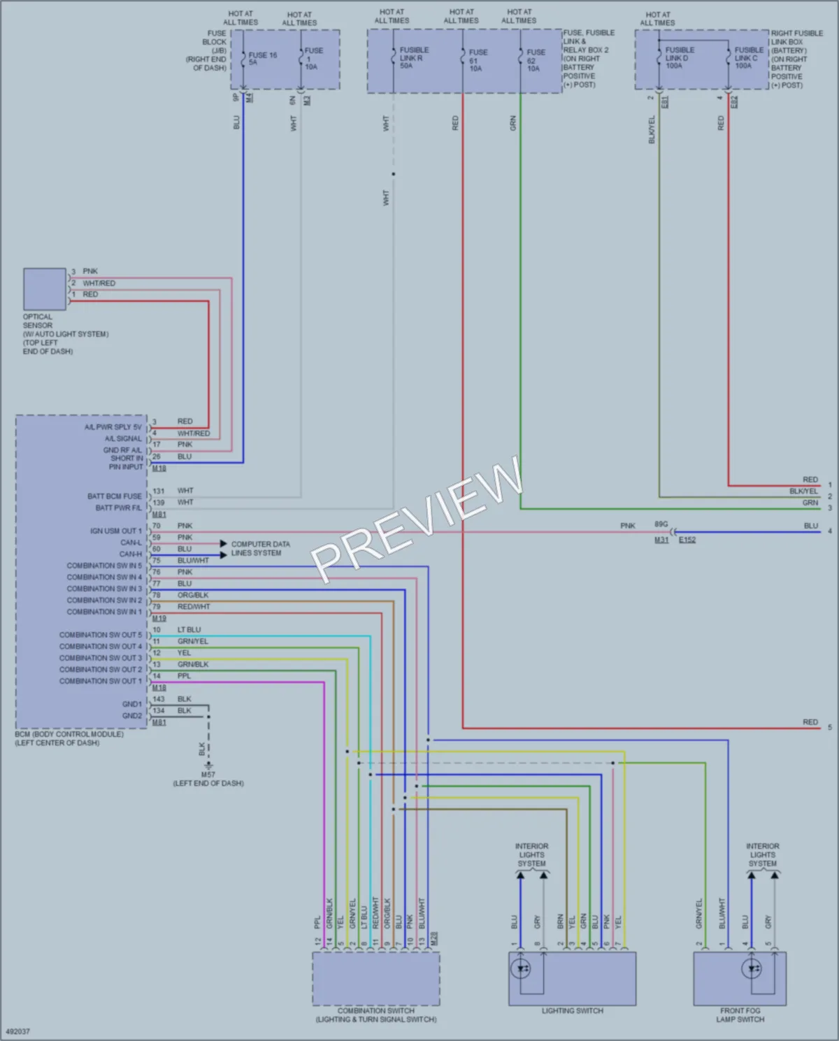 2016 Nissan TitanXD Headlights wiring diagram preview