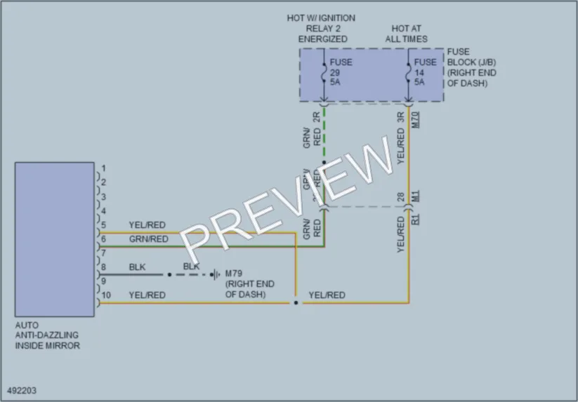 2016 Nissan TitanXD Power Mirrors wiring diagram preview