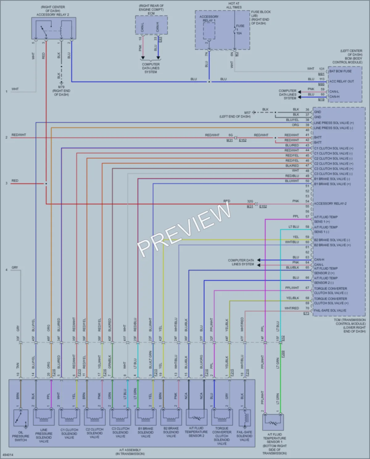 2016 Nissan TitanXD Transmission wiring diagram preview