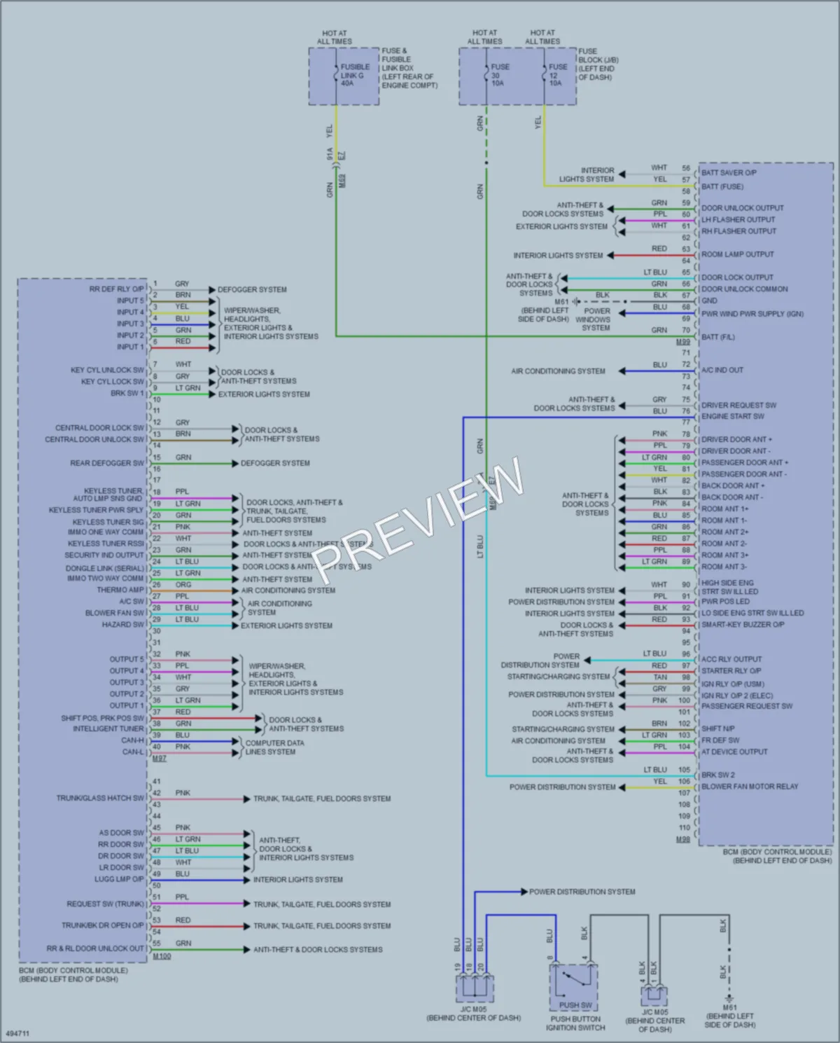 2016 Nissan Versa Body Control Modules wiring diagram preview