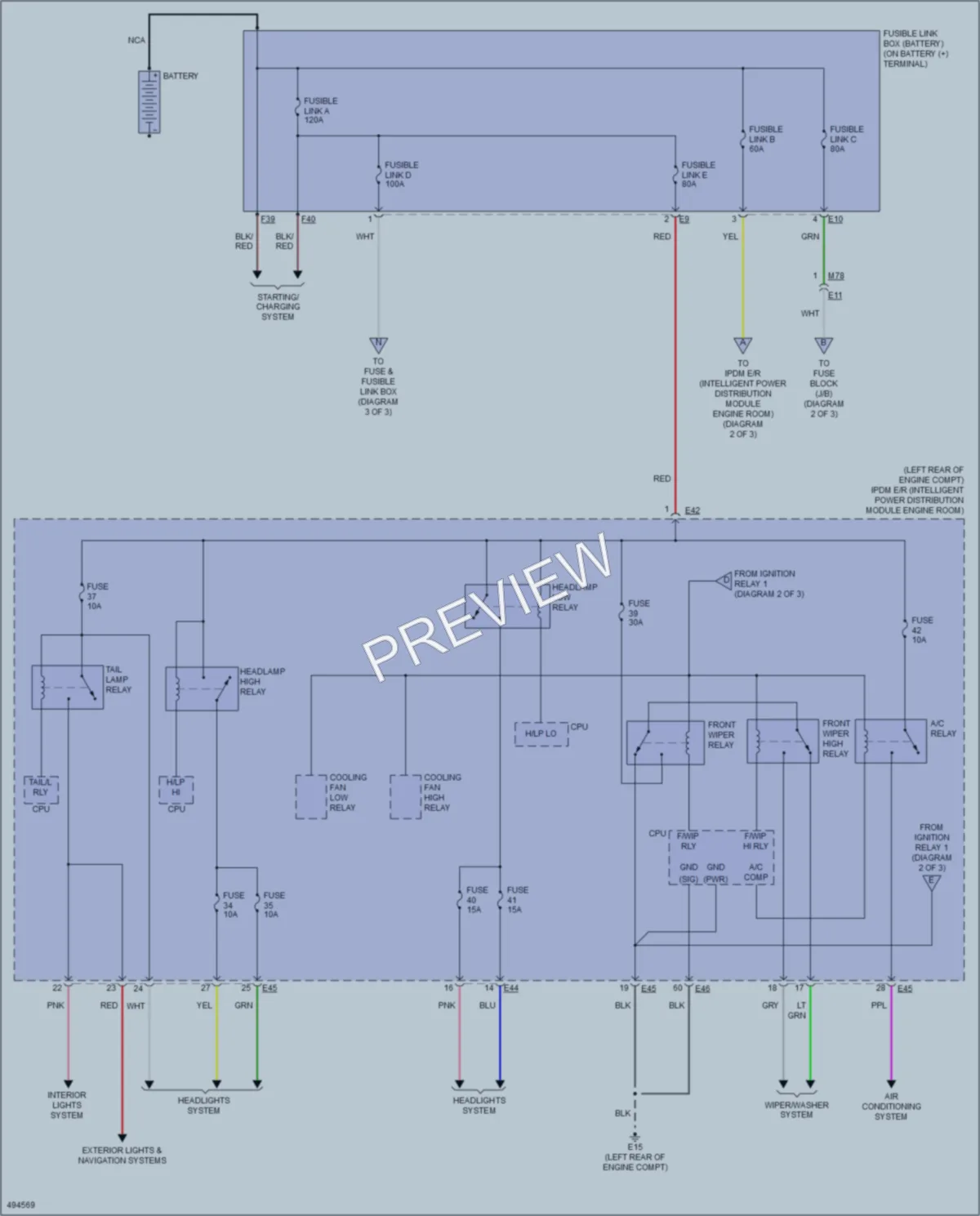 2016 Nissan Versa Power Distribution wiring diagram preview