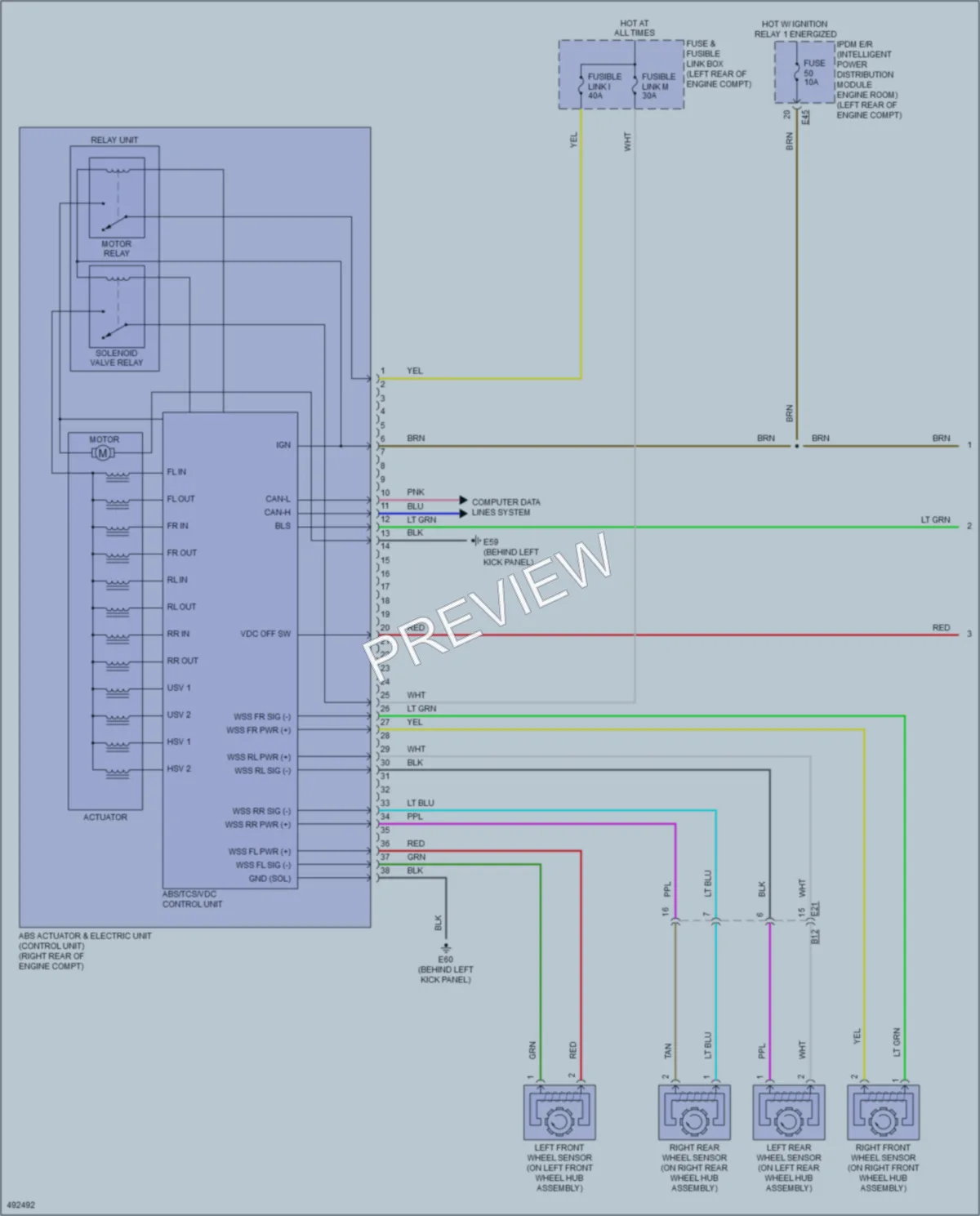 2016 Nissan VersaNote Anti Lock Brakes wiring diagram preview