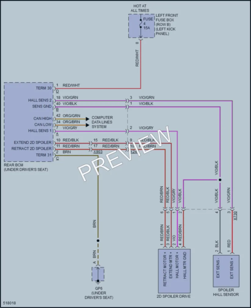 2016 Porsche 911 Active Bodyworks wiring diagram preview