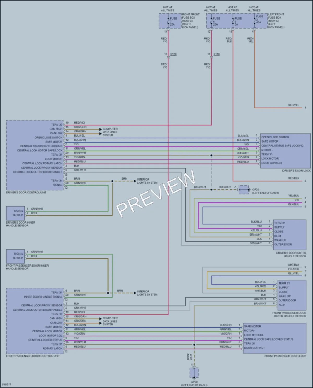 2016 Porsche 911 Anti Theft wiring diagram preview