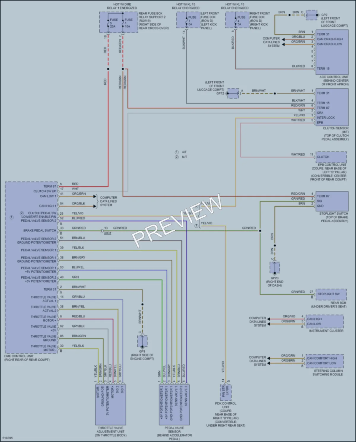 2016 Porsche 911 Cruise Control wiring diagram preview