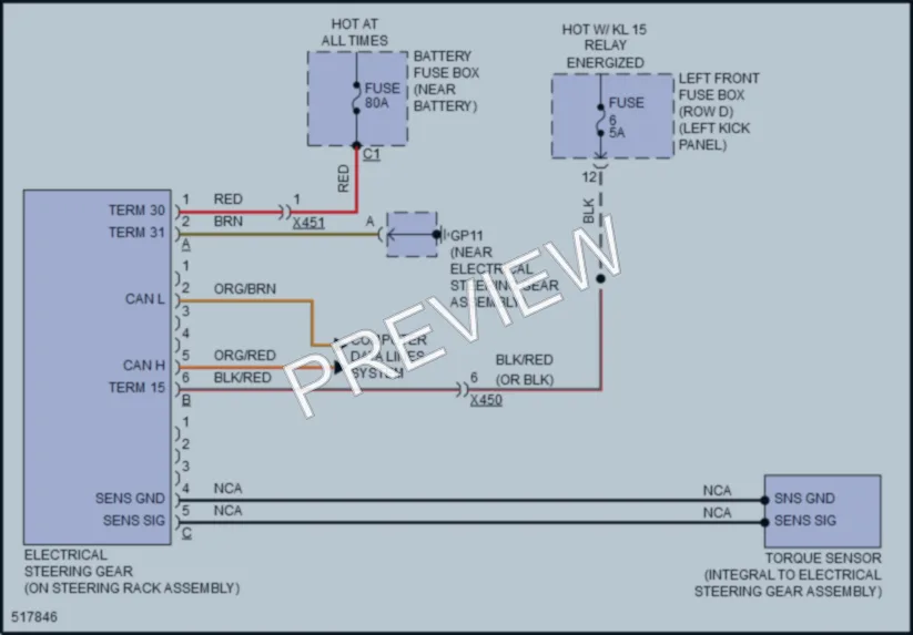 2016 Porsche 911 Electronic Power Steering wiring diagram preview