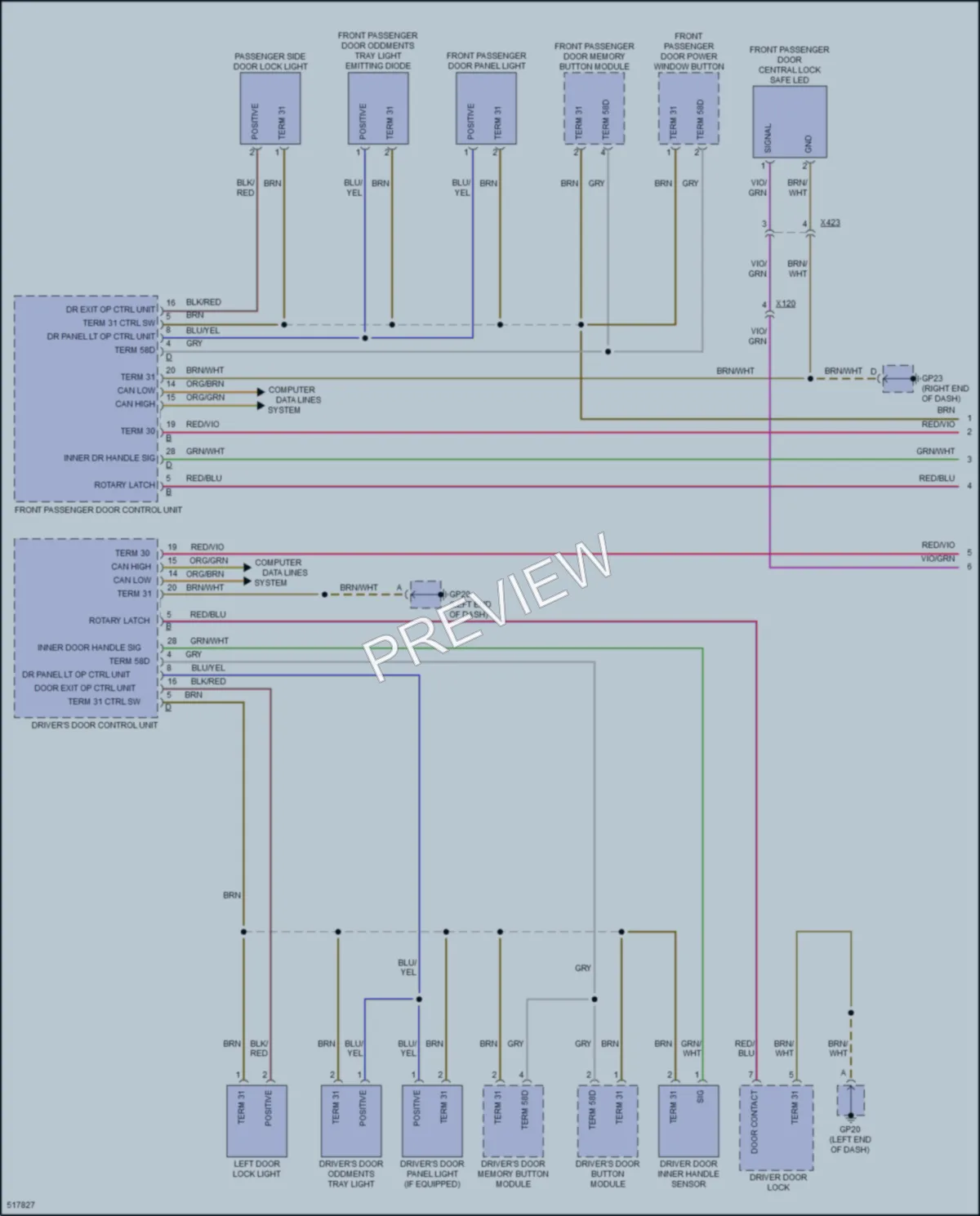 2016 Porsche 911 Interior Lights wiring diagram preview