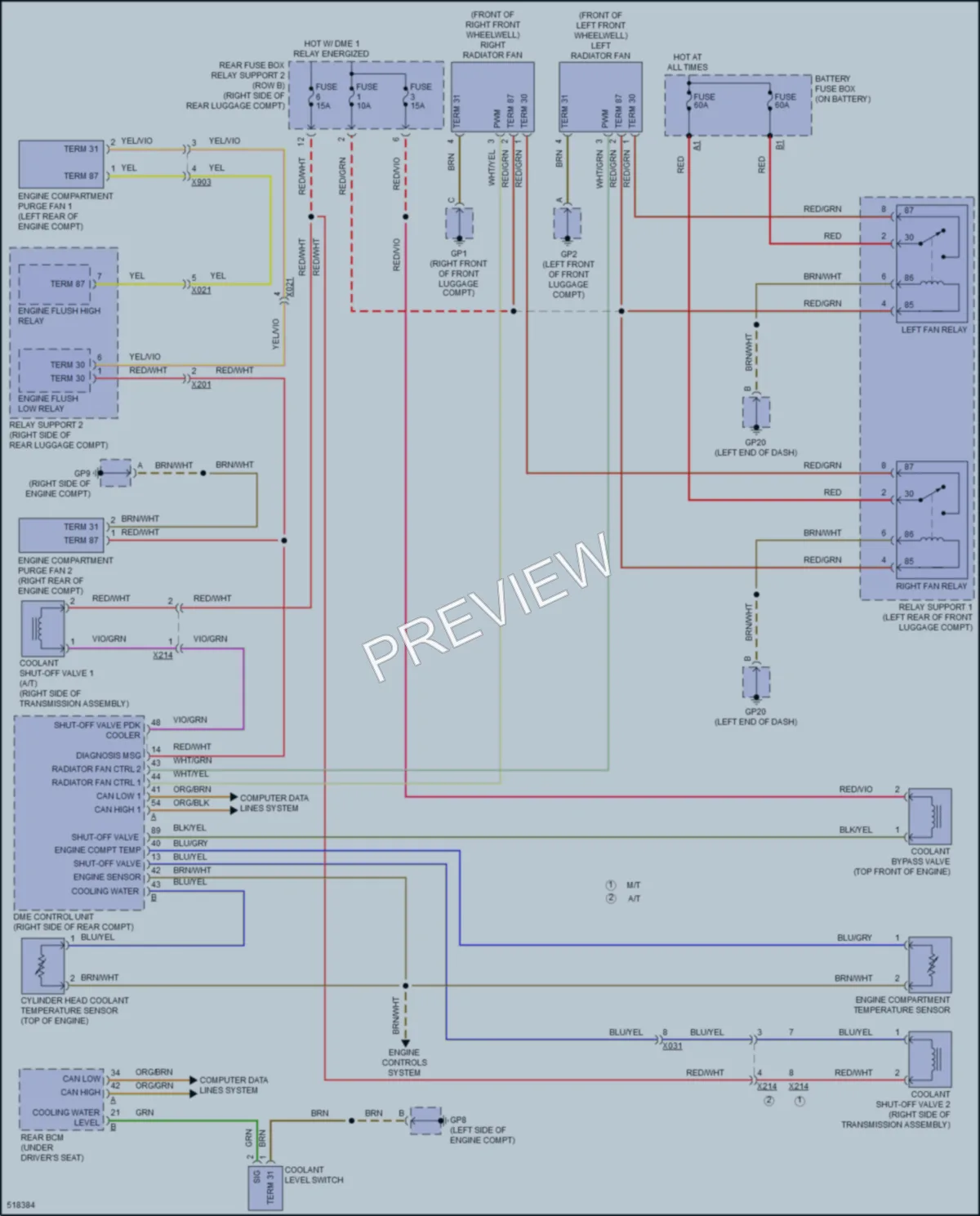 2016 Porsche Boxster Cooling Fan wiring diagram preview