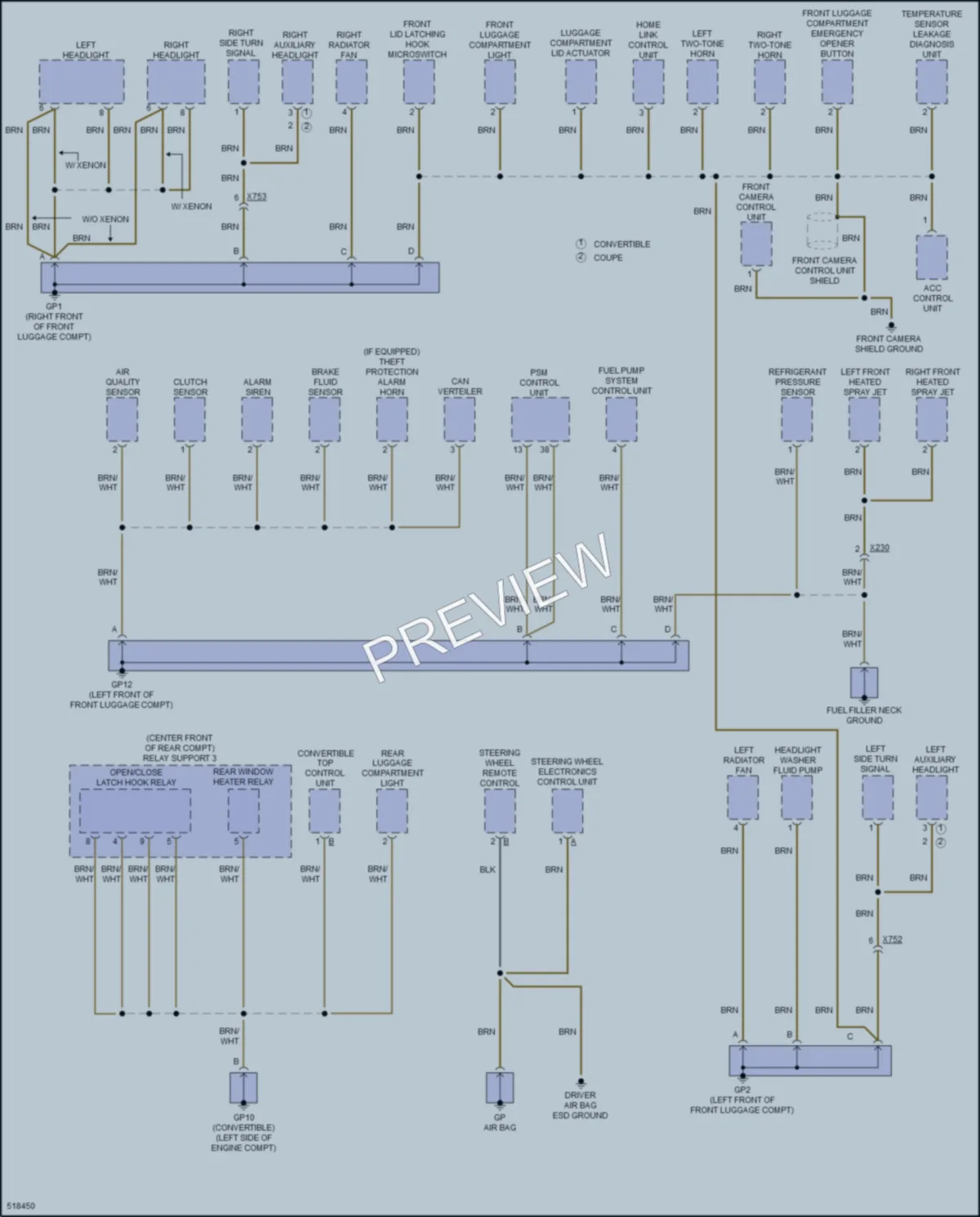 2016 Porsche Boxster Ground Distribution wiring diagram preview