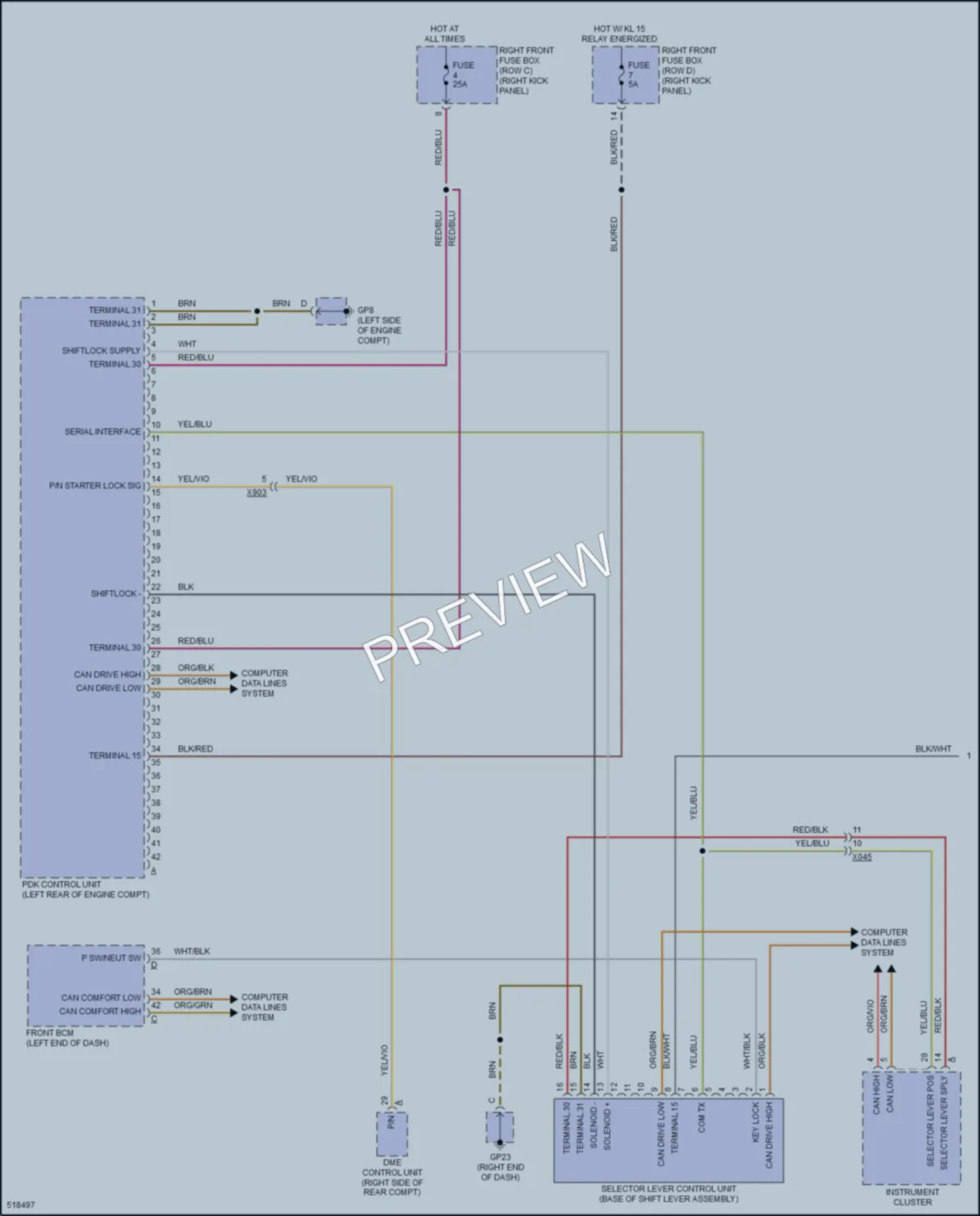 2016 Porsche Boxster Transmission wiring diagram preview