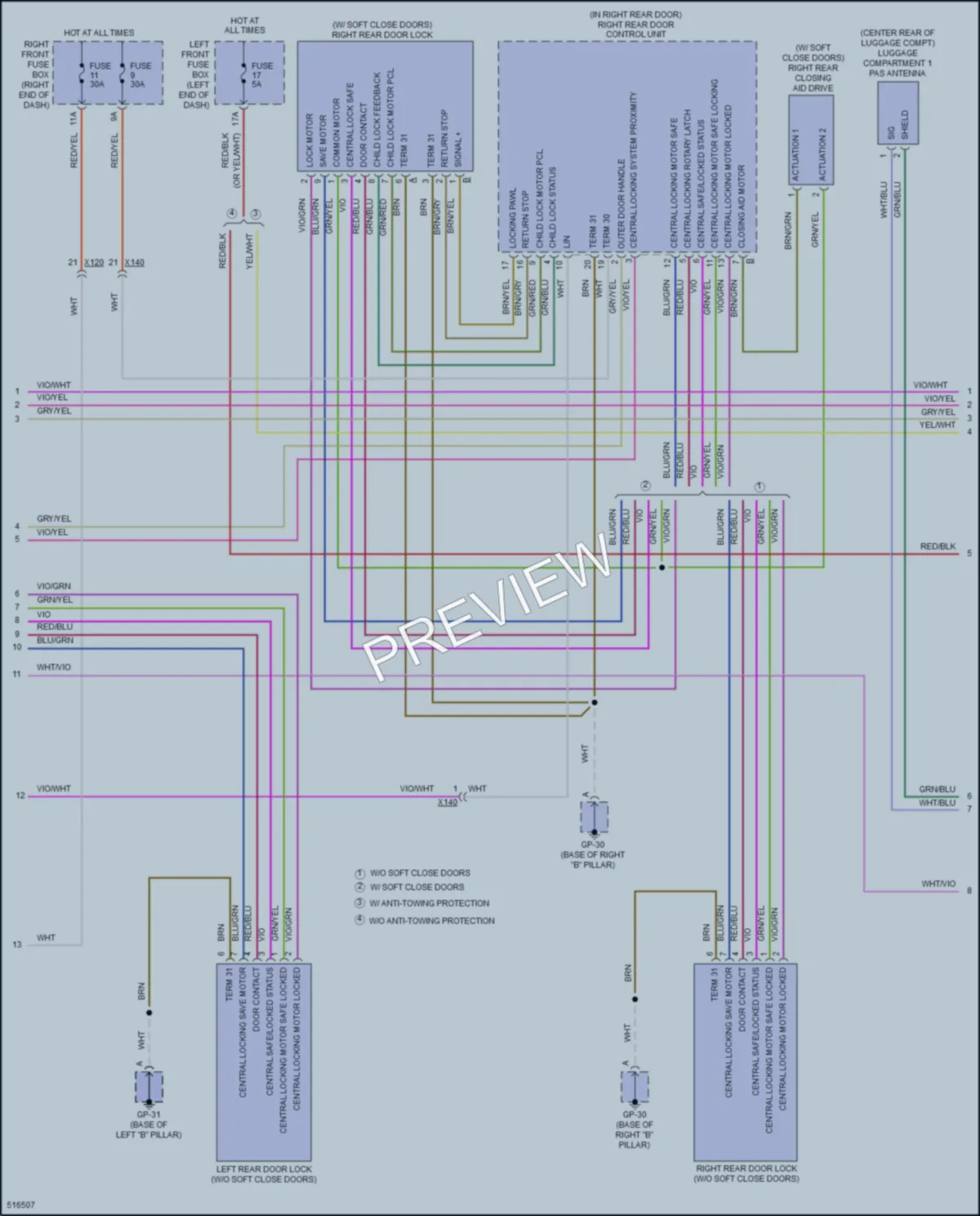 2016 Porsche Cayenne Anti Theft wiring diagram preview